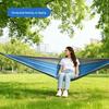 Outdoor Anti-Rollover Hanging Chair Hammock - Single/Double, Color-block Nylon, Parachute Cloth, Lightweight Swing.