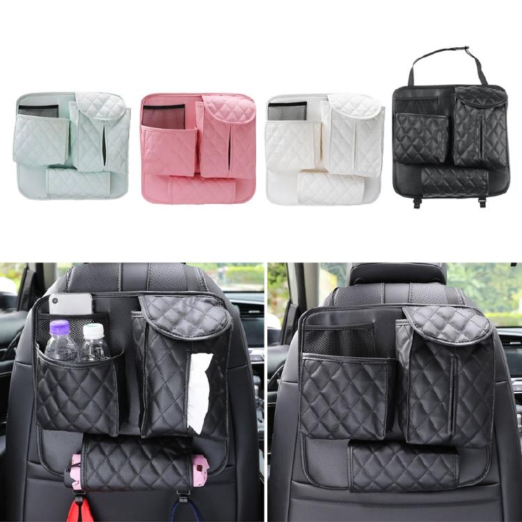 Elegant Back for Seat Organizer Durable Hanging Multi-Pockets Tissue Cup Organis