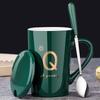 UOSO Ceramic Coffee Mug with Lid and Spoon