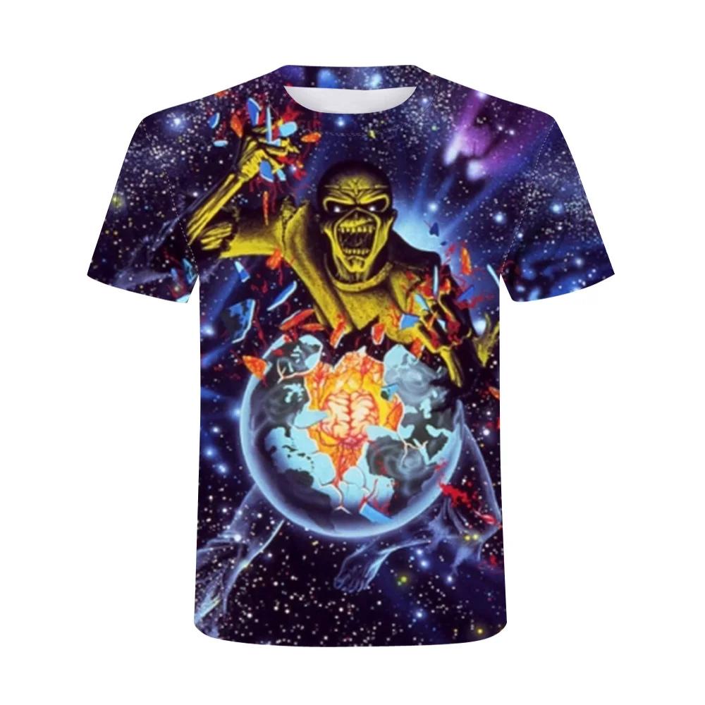 2025 New Summer Tide Muscle Warrior Pictures Men's T-shirt Casual 3D Printed T-shirt Hip Hop Metal Personality Crewneck Top 6XL