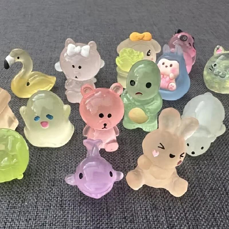 5/20/40pcs Luminous Animal Blind Bag Mini Blind Box Toys Cute Simulation Animal Model Kids Gifts Surprise Blind Bag Random