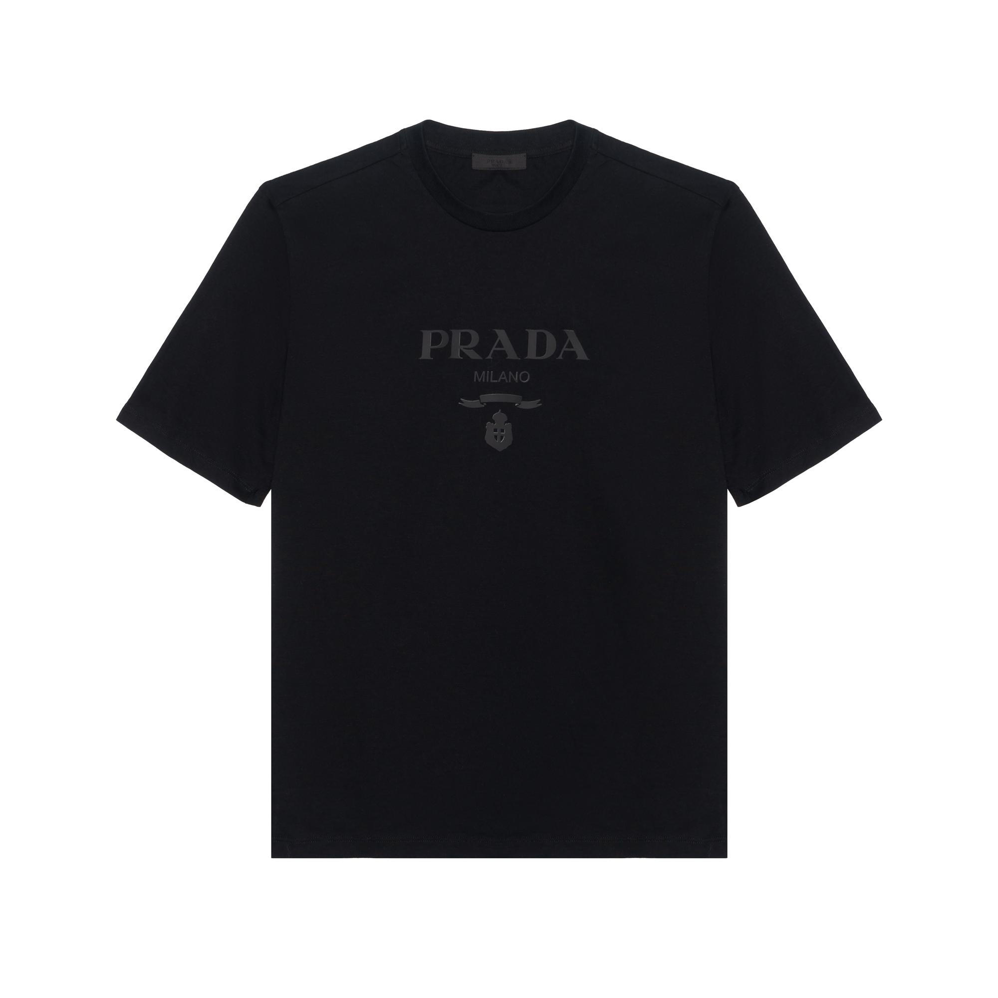 PRADA Logo Printed Short Sleeved T