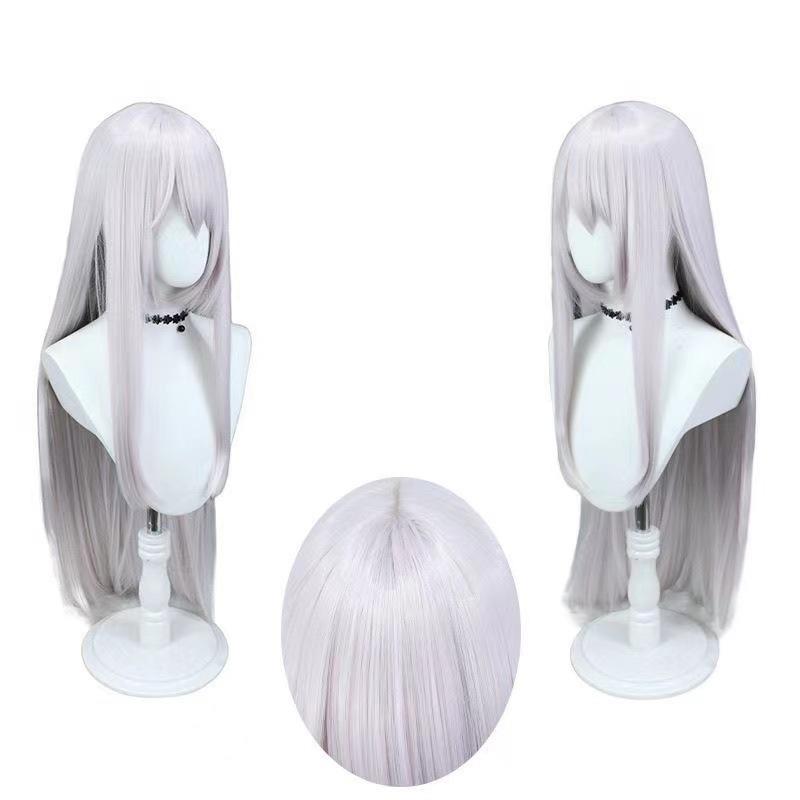 Collapse 3 Selim Cos Wig White Powder Long Hair Silicone Scalp Japanese Simulation Head