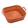 Odorless Silicone Air Fryer Liner: Square, Thick, Foldable Baking Tray