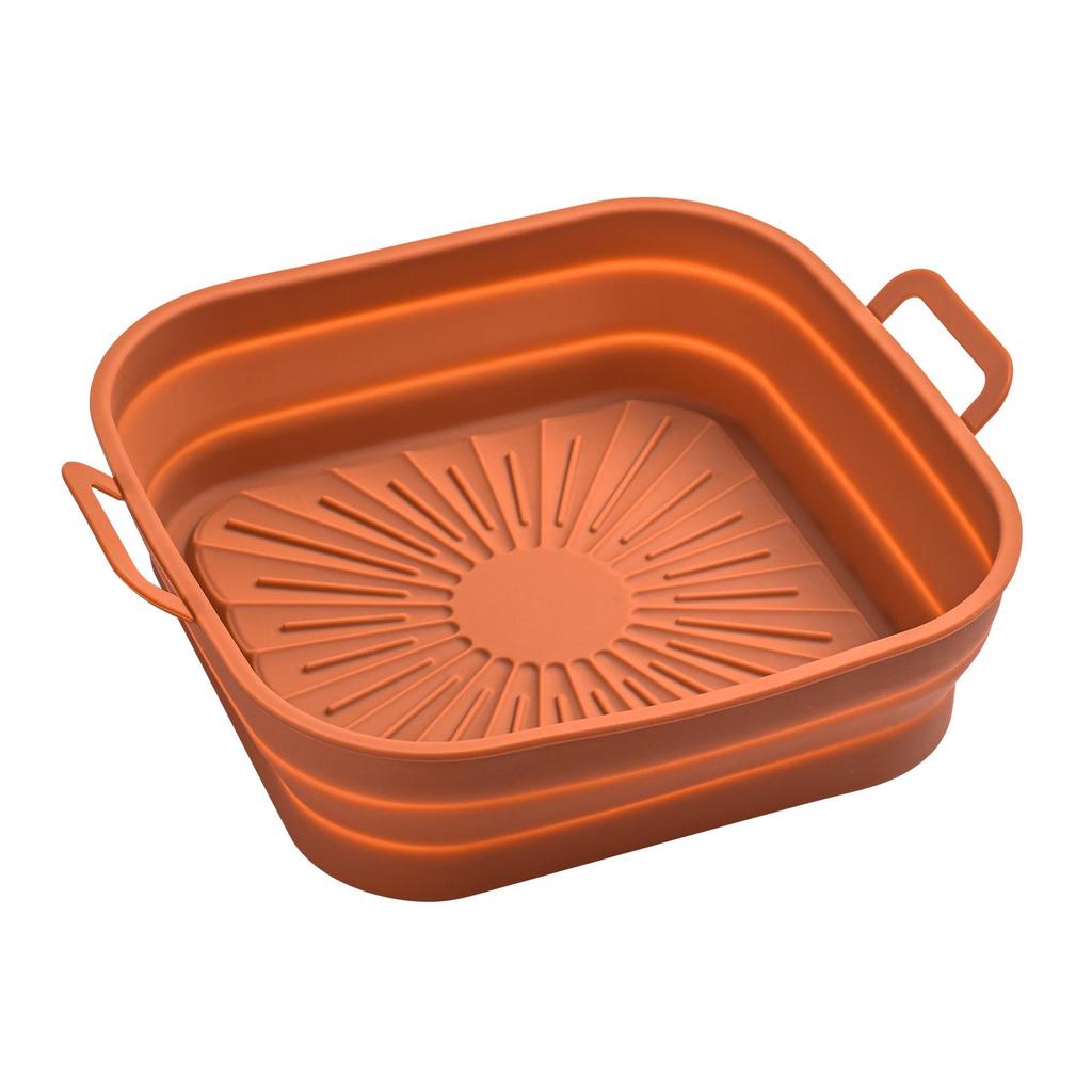 Odorless Silicone Air Fryer Liner: Square, Thick, Foldable Baking Tray