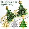 1Pcs Christmas Napkin Rings Xmas Tree Ornaments  Christmas Home Kitchen Dinner Table Decoration New Year Party Supplies
