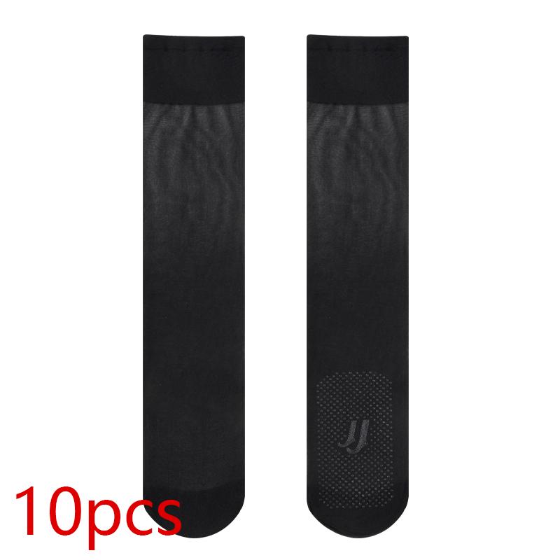 10PCS/Lot Women's Ultra-thin Socks Female Summer Breathable Long Sock Silk Sheer Tights Elastic Transparent Solid Color Stocking