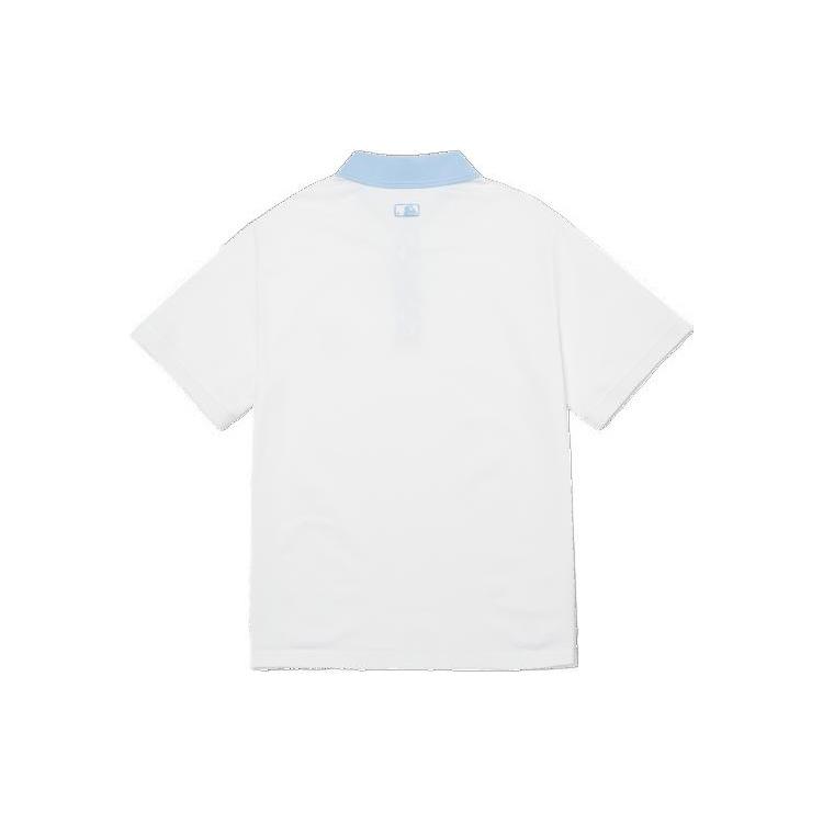 New MLB Basic Logo Los Angeles Dodgers Polo Shirt Men's White 3LPQM2023-50WHS