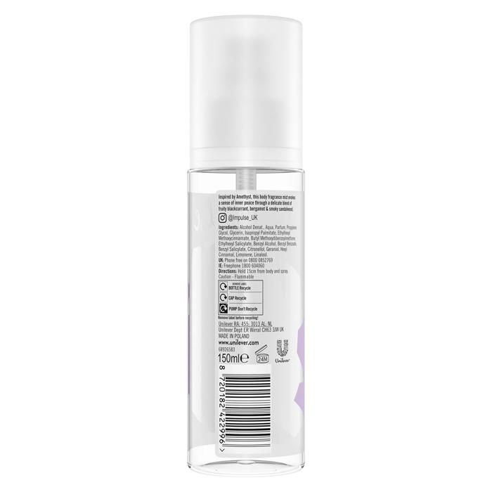 Impulse Inner Peace Body Fragrance Mist Fruity Black Currant&Sandalwood, 3x150ml