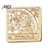 Gift Package Seal Brass Wax Stamp Head, Vintage European Embossed Relief Engraved Wedding Invitation Sealing Head for Envelope Journal Wrapping Retro