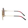 GUCCI Metallic Round Vintage Brown Lenses Gold-rimmed Sunglasses Women's