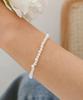 47Bag 925 Silver Toggle Bar Imperfect Freshwater Pearl Bracelet Botti