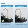 8 Inch Centerset Kitchen Faucet for Sink 3 Hole Dual Handle Kitchen Sink Faucets High Arc 360 Degree Rotating Spout with Supply