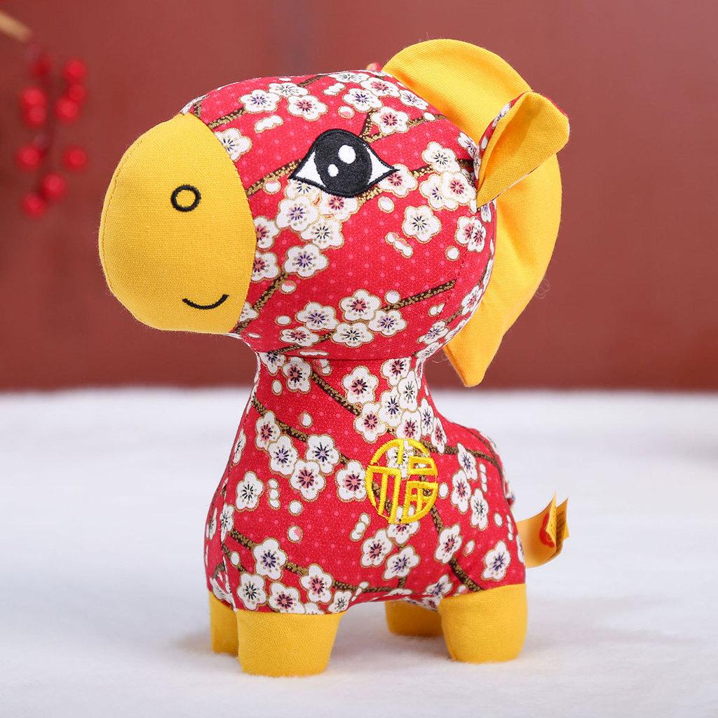 Style Embroidered Horse Plush Toy With Pp Cotton Filling For Lunar New Year Gift