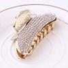 Elegant Women Rhinestone Faux Pearl Hair Claw Hairpin Ponytail Holder Accessory