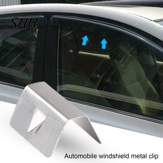 Autoscheibenklemme Einfache Montage Demontage Edelstahl Metall Schnallenclip Wind-Regenabweiser Befestigung für HEKO G3 Befestigungselement