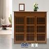 3-Tier Bamboo Shoe Cabinet W/ Shutter Doors & 1 Drawer - Holds 25 Pairs, Modern Wooden Shoe Rack Organizer for Entryway, Hallway