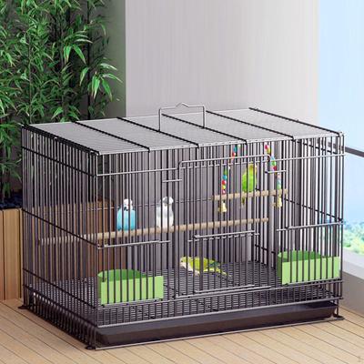 Bird Cage, Carrier with Perches, Portable Iron Cage for Parakeets, Canaries, Small Birds, Cockatoos