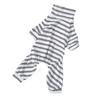 Striped Dog Pajamas Fashionable Cute Summer Thin 4 Legged High Collar Dog Jumpsuit for Indoor Outdoor