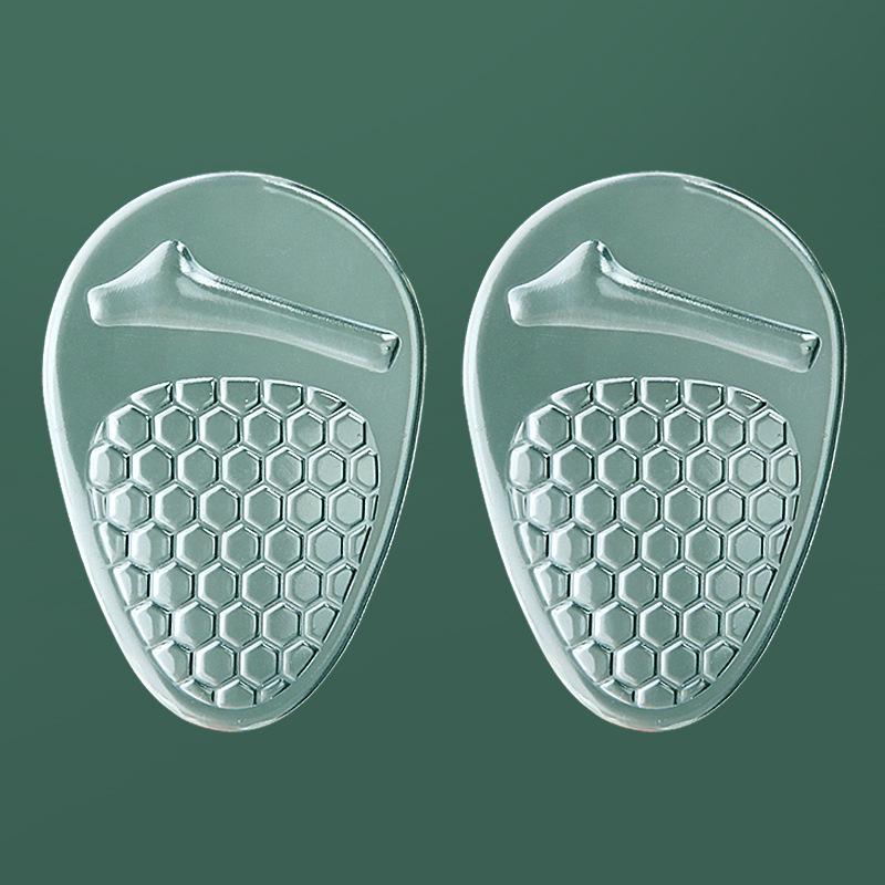 Honeycomb Gel Forefoot Pads: Pressure Relief, Shock Absorbing, Non-Slip, Self-Adhesive, Soft Massage Cushion for High Heels.