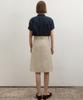 Annies Button Belted Skirt (Beige)