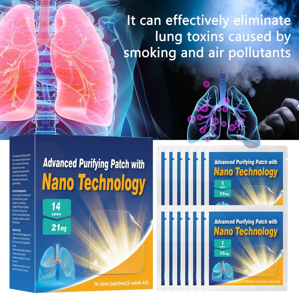Helping Quit Patch, Easy & Effective -Stickers Helps Cleanse The Lungs And Soothe The Body (1 Box 14pc)