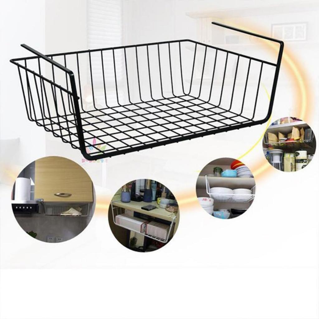 Roysmart 2 Pack Metal Hanging Storage Baskets for Kitchen, Office, Pantry, Bathroom, Cabinet