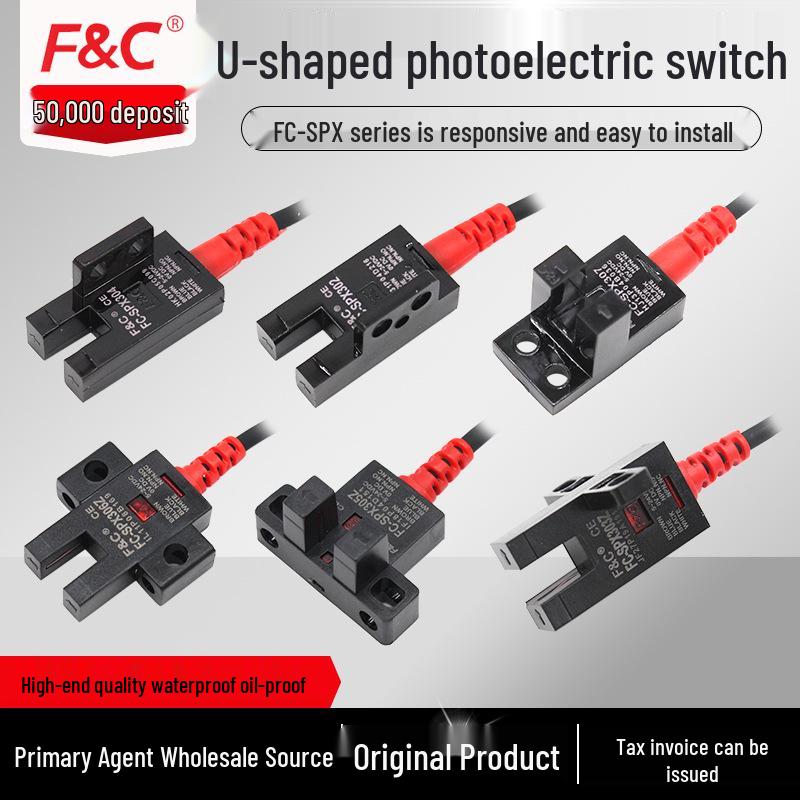 Jiazhun Slotted U-shaped Photoelectric Switch Sensor (Models FC-SPX302-307Z) Bulk Offer