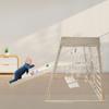 Kids Wooden Indoor Slide Climbing Frame Ladder Activity & Movement Toys Gym Tiger wood