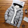 Winter New Warm Hooded Handsome Casual Trendy Men's Cotton-padded Clothes Solid Color Versatile Cotton-padded Jacket Thickened Cotton-padded Clothes