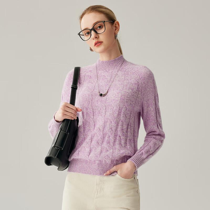 Zhaojun Women's Autumn/Winter 100% Cashmere Half-Turtleneck Sweater