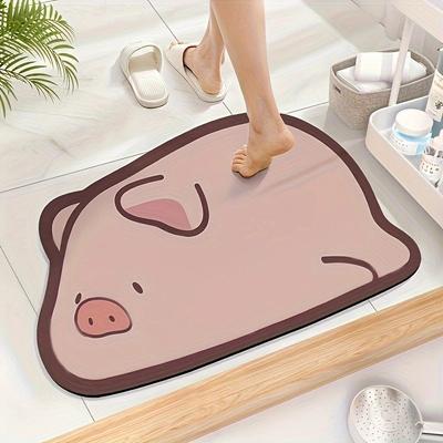 Home Clean Diatom Super Absorbent Badezimmermatte Cartoon Rutschfest Schlamm Toilettenunterlage Schnelltrocknende Badematte Fußmatte