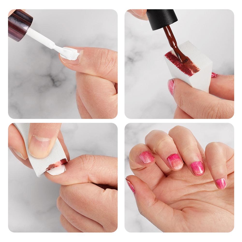 Blueberry Wonderfu Ladys Coloring Gradient Soft Sponge Stampers 50Pcs Manicure Disposable Tools
