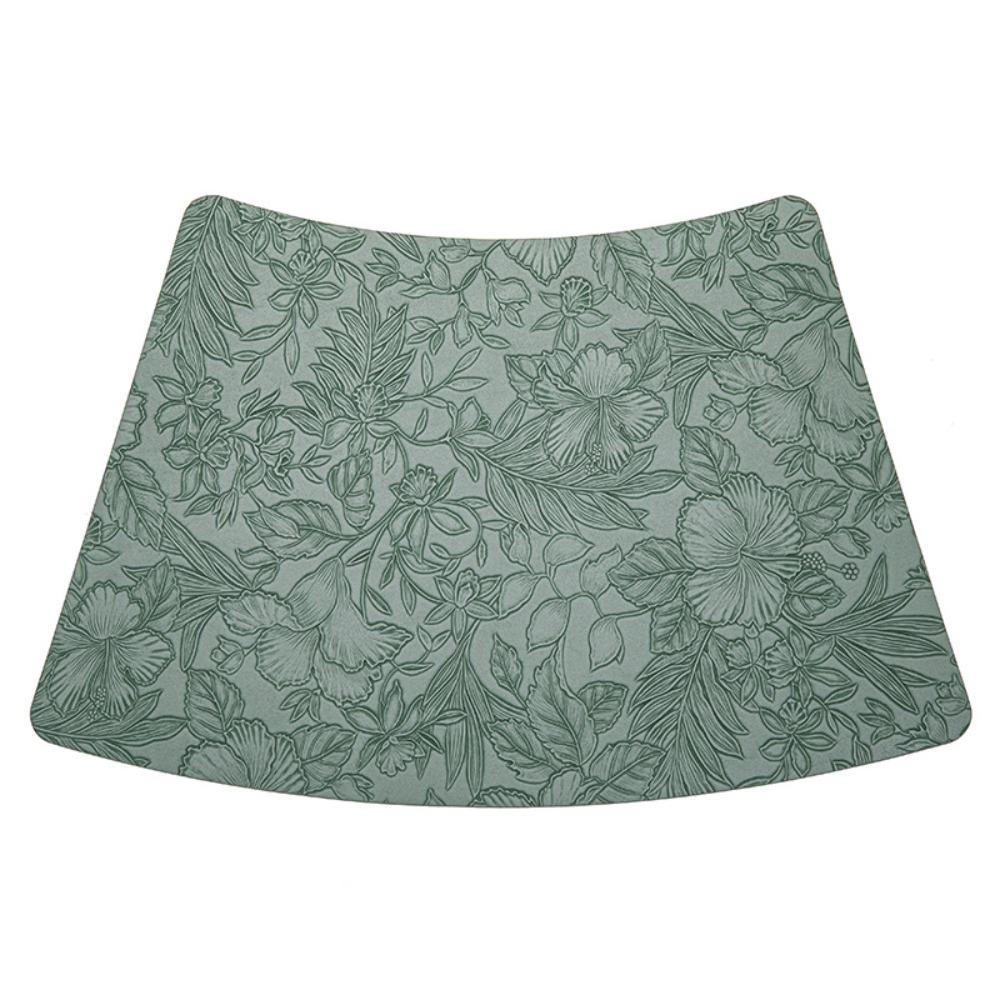 PU Leather Placemats Fanshaped Table Protective Pads Durable Dining Table Place Mats  Hotel