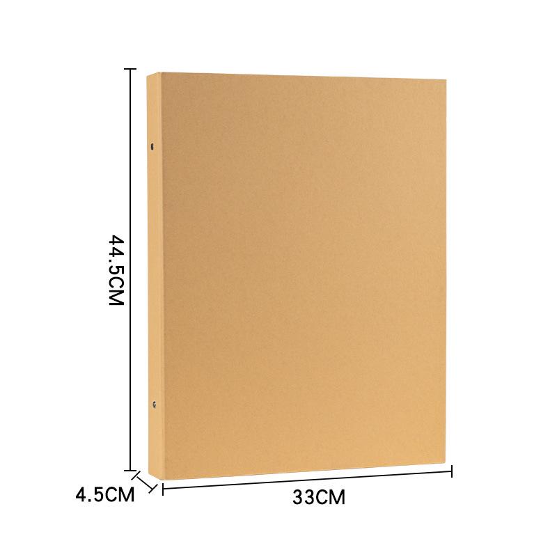Uau A3 Grande Portfólio de Arte com Folhas Soltas em Papel Kraft com Logotipo Personalizado para Armazenamento de Obras de Arte de Estúdio ou Aula