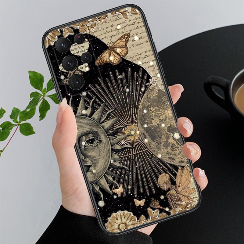 Moon and Sun Aesthetic Phone Case For Samsung Galaxy S25 S24 S23 S22 S21 Ultra S24 S23 S22 S21 S25 Plus S24 S25 FE