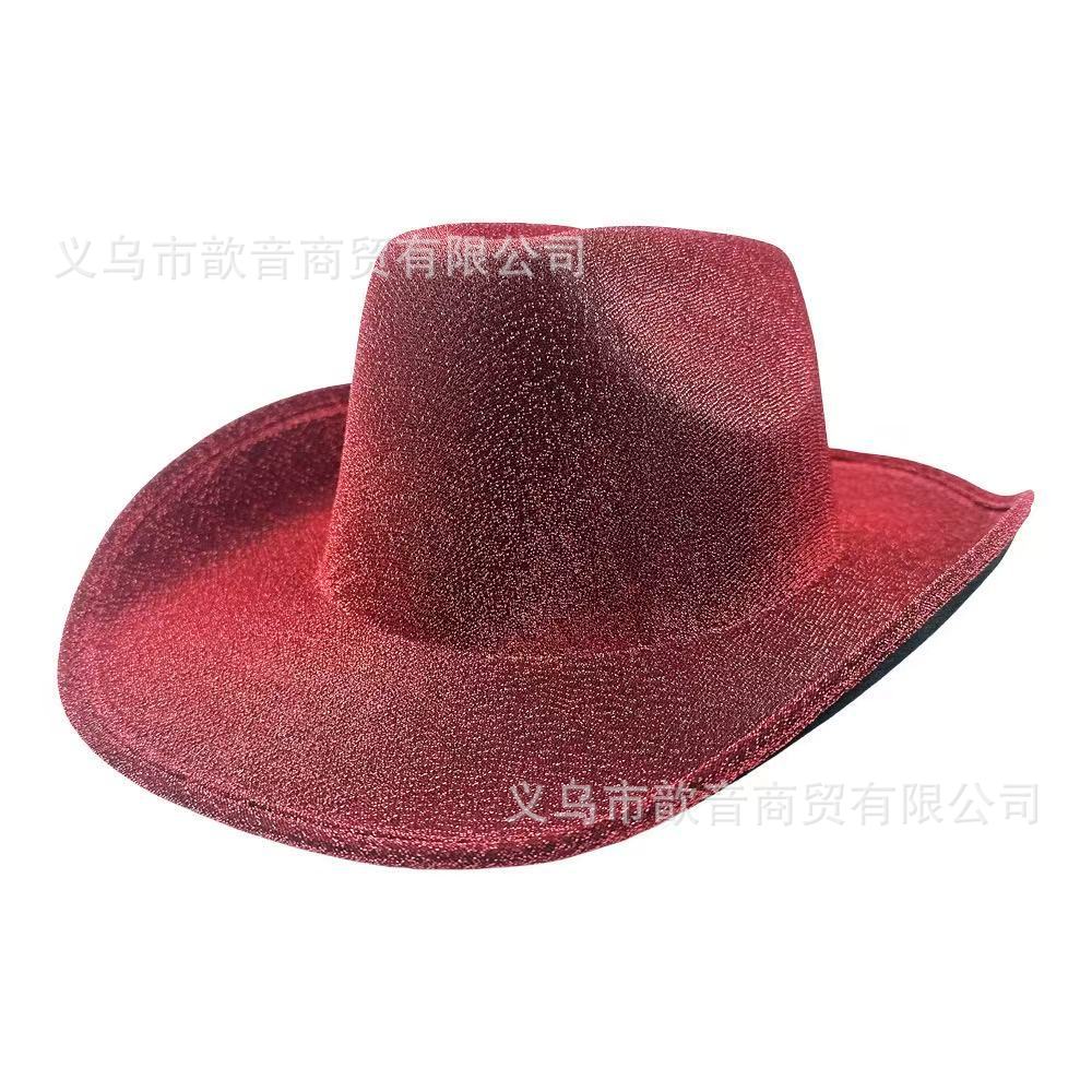 Popular European and American Shiny Western Cowboy Hat Men's and Women's Performance Party Hat Fashion Jazz Hat