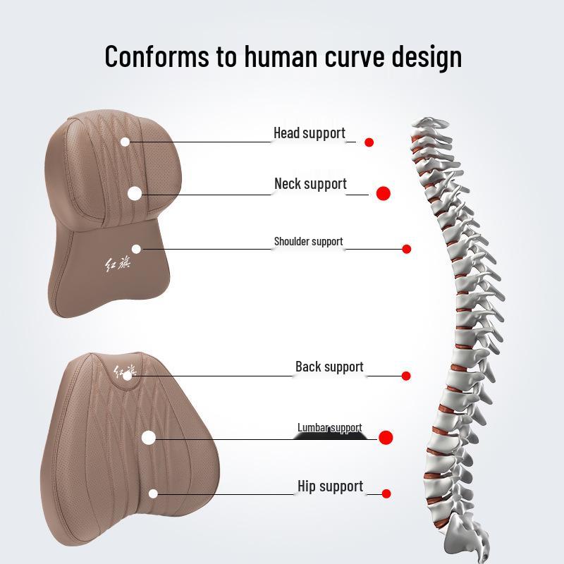 Hongqi Car Neck and Lumbar Support Cushion for HS5, HS7, H9, E-QM5, H5