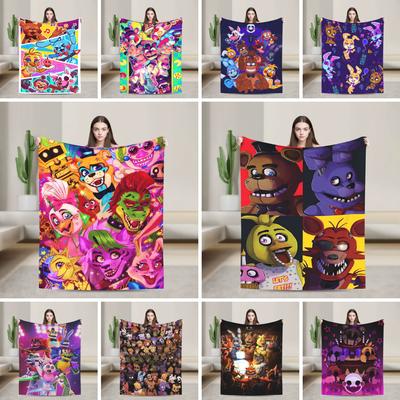 FNAF At Freddys Super Warm Blanket  Child Plush Bedding Throws Street Trend Bedroom Flannel Bedspread Sofa Bed Cover