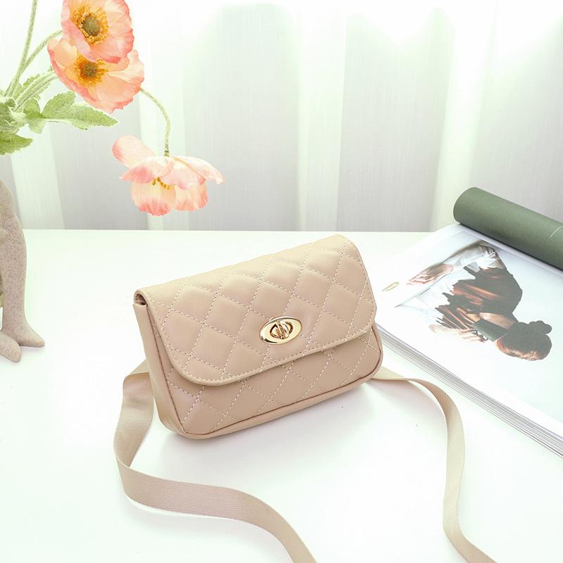 Fashion new embroidered rhombus soft bag versatile shoulder messenger square bag change mobile phone women's bag