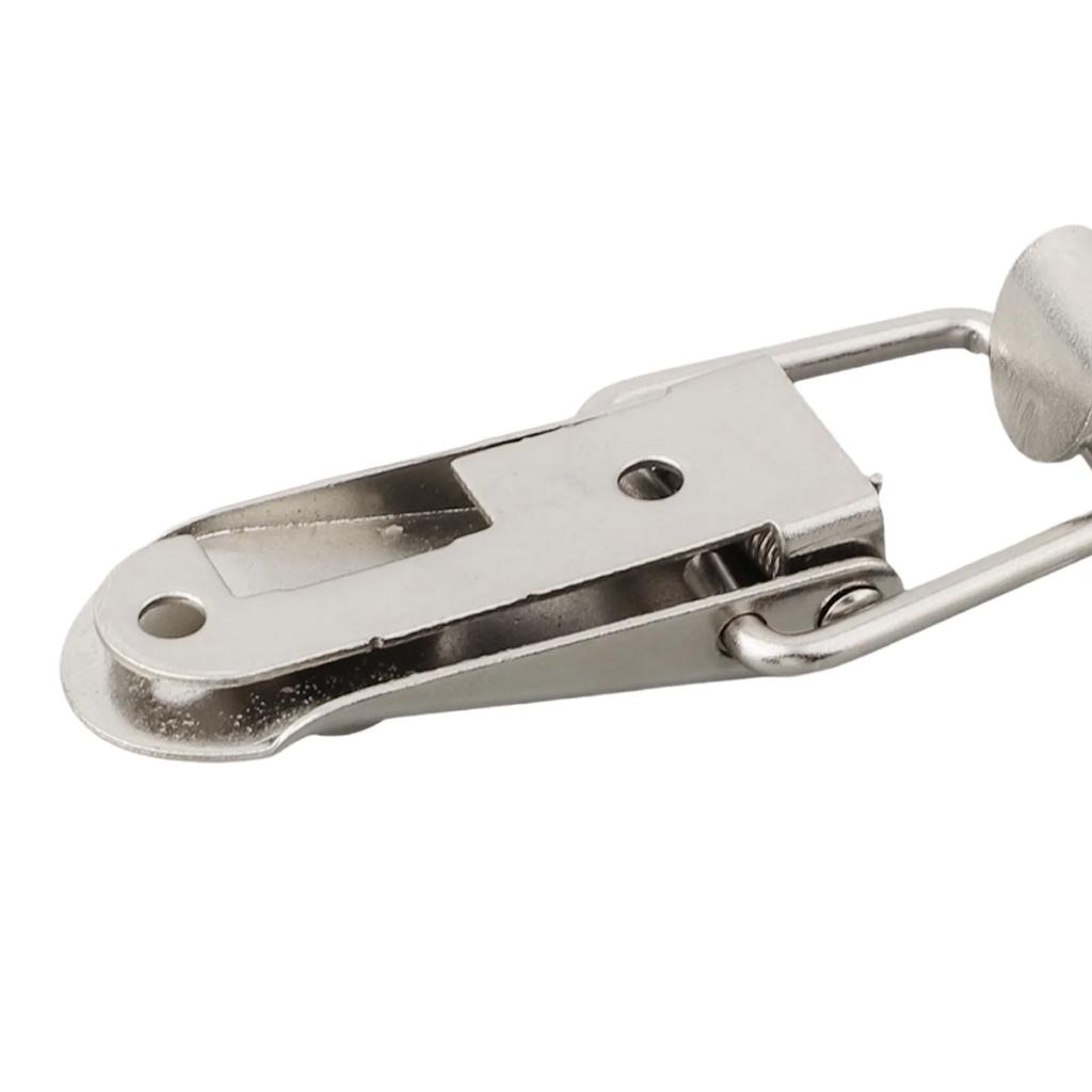 Hook Buckle Hook Silver Stainless Steel Buckle Padlock 90 Degrees Duck-mouth Iron Material Other Car Truck Parts