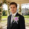 Simulated Rose Wrist Corsage Artificial Rose Wedding Boutonniere for Groom Bridesmaid Wedding Bridal Showers Proms