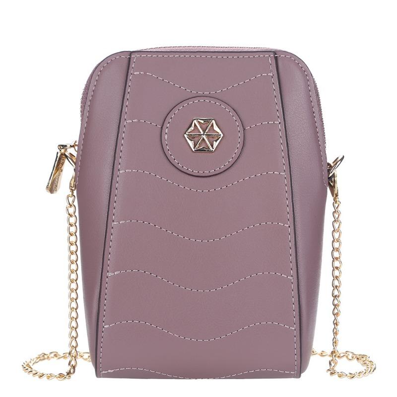 E New Mobile Phone Bag Female, Multi-color Large-capacity Shoulder Bag Fashionable Zipper Oblique Span Bag Female