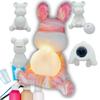 Rabbit Piggy Bank Drawing Craft Polling Art At Animal Indirect Making Pink Lamp, Kit, Kit, Handmade, Home, Lamp, Lighting, Kids, Toy, Boys, Girls,