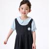 Girls' Faux Two-Piece Cartoon Embroidered Dress
