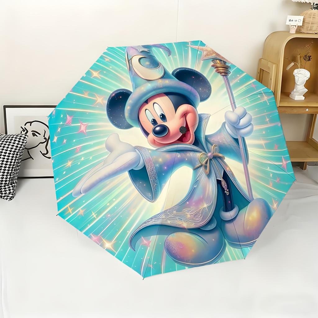 A Disney-Authorized Mickey Mouse Magical Automatic Umbrella, Suitable for All Occasions As a Dual-Purpose Umbrella for Sun And