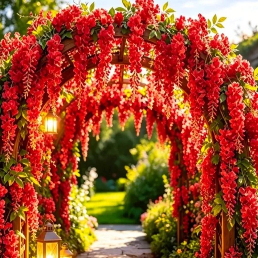 3D Künstliche Blumengirlande 250cm Blauregen Ranke Blume Hängend Rattan Blume Zuhause Hochzeit
