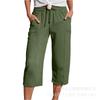 Women's Elastic Waist Cropped Pants In Multiple Colors