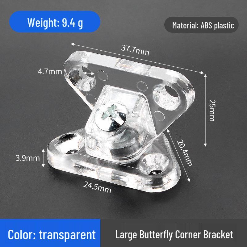 Thickened White Nylon Corner Bracket, L-Shaped 90 Degree, Triangular with Cover for Furniture Cabinet Connector