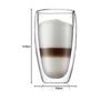 BODUM PAVINA Double-Walled Glasses, 450ml, Set of 2, Insulates Hot or Cold Drinks, Double-Walled, Heat-Resistant, Microwave, Oven, Dishwasher, and Fre